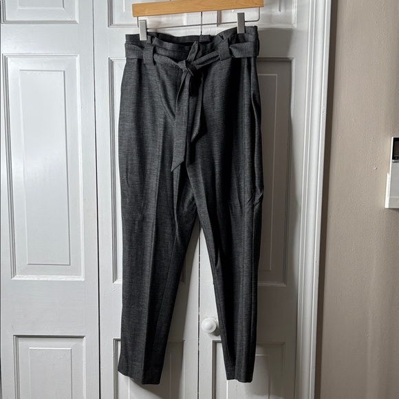 Express Pants - Express Women's Paperbag Waist Trousers - Charcoal sz 12R